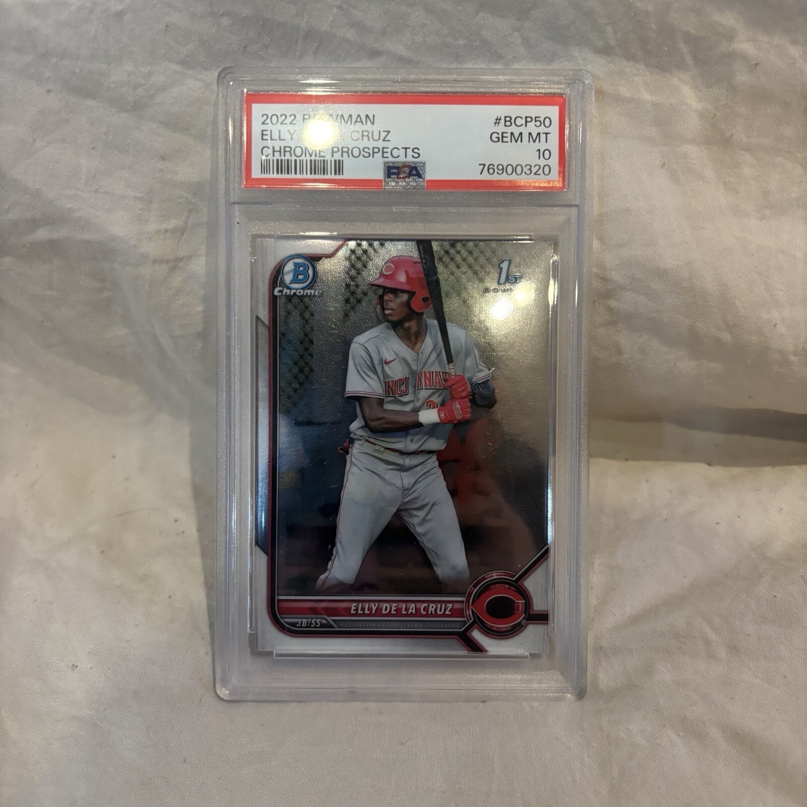PSA 10 Elly De La Cruz 2022 Bowman Chrome Rookie RC Reds Prospect Gem Mint