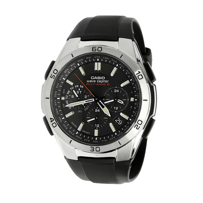 Pulseira de Resina Casio Wave Ceptor relógios de pulso de quartzo