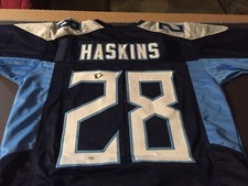 Hassan Haskins Autographed Signed XL Custom Titans Jersey - OK Hologram