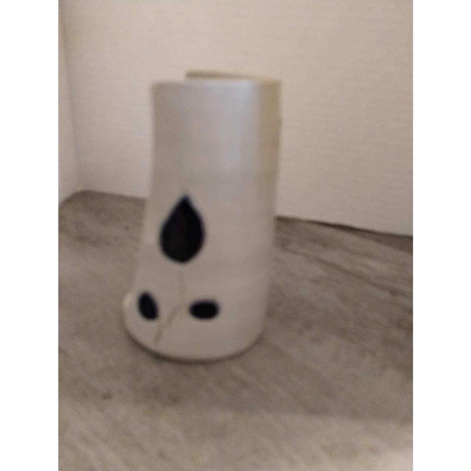 Candelabro colonial Williamsburg Pottery esmalte de sal hoja azul ~ EE. UU. Foto 4 de 4