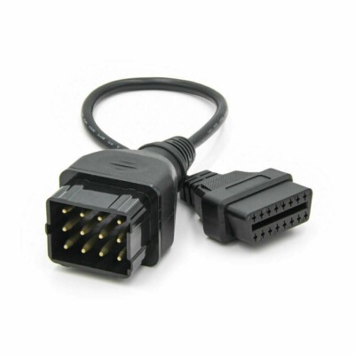 12Pin To 16pin OBD2 Connector Cable For GAZ Truck Diagnostic Adapter Interface