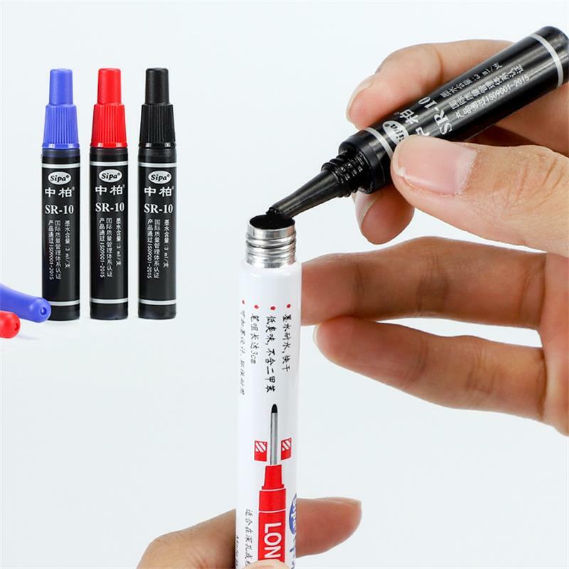 VERSAINSECT 2-Pack Deep Hole Marker Pens - 30mm Long Nib, Waterproof Ink For Woodworking & Construction