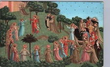 PARADISO (BEATO ANGELICO) florence italy original antique postcard christian