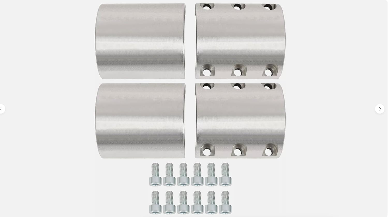 Steel Weldable Tube Clamps Bolt on 1.875" 1-7/8" Roll Cage Mounts (2)