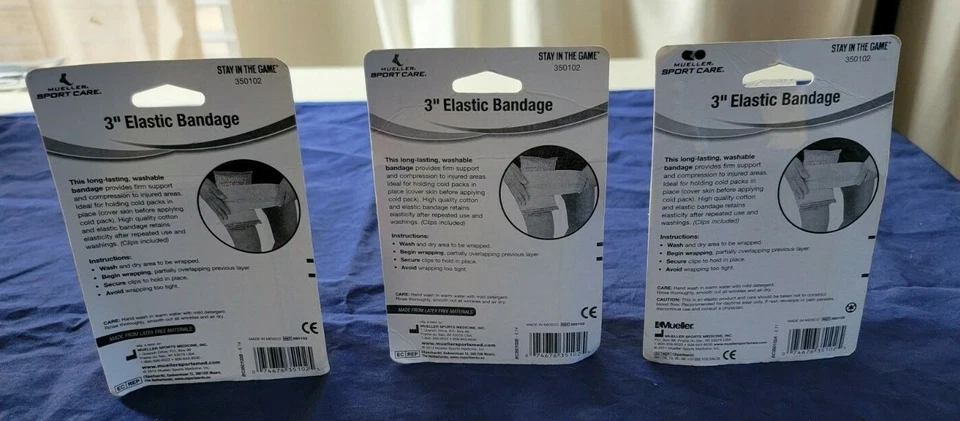  Mueller Elastic Bandage 3" X 5.3' 3 Rolls - Image 2 of 2