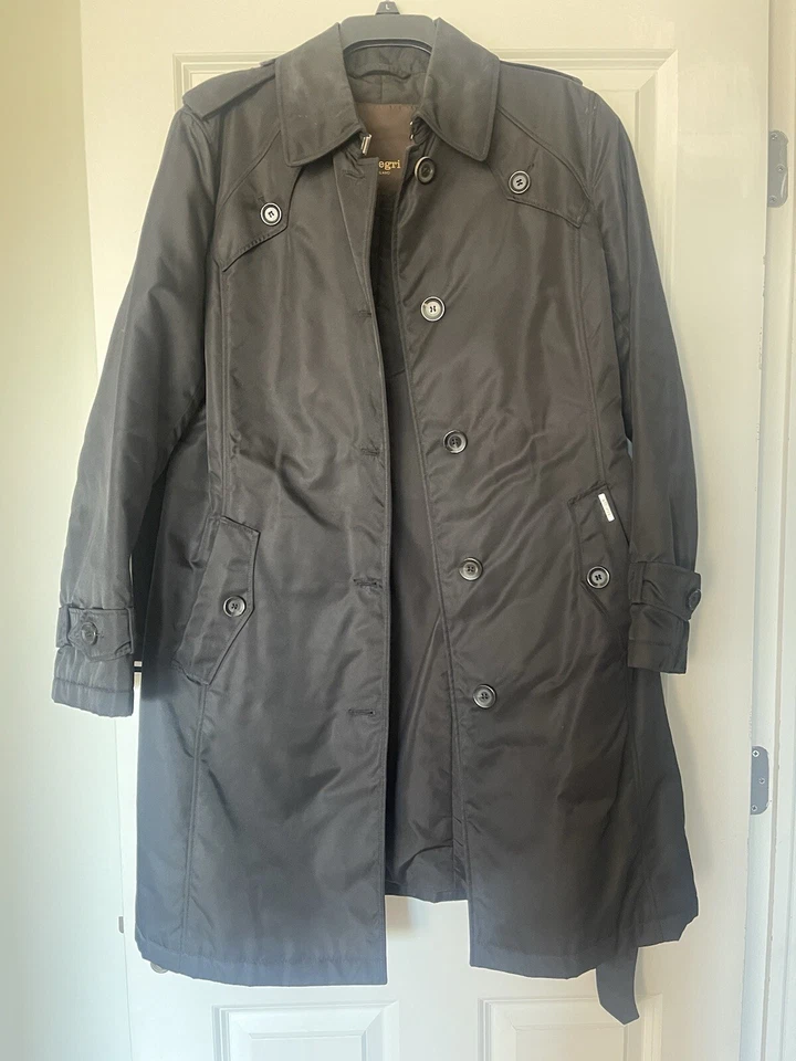 Gabardina clásica italiana Allegri negra talla 10/L Foto 2 de 4