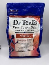 New Dr Teal's Pure Epsom Salt Soaking Solution, Rosemary and Mint, 3 lbs