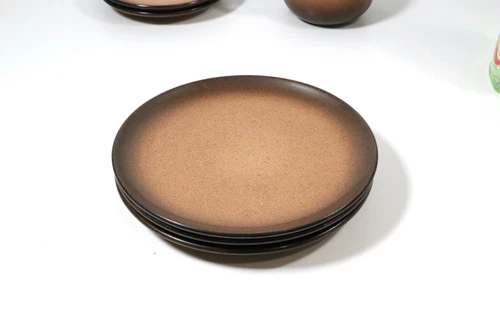 Vintage Edith Heath Ceramics 8 1/4" Salad/Side Plates, in Brownstone,