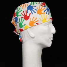 Hand Prints Theme Scrub Hat