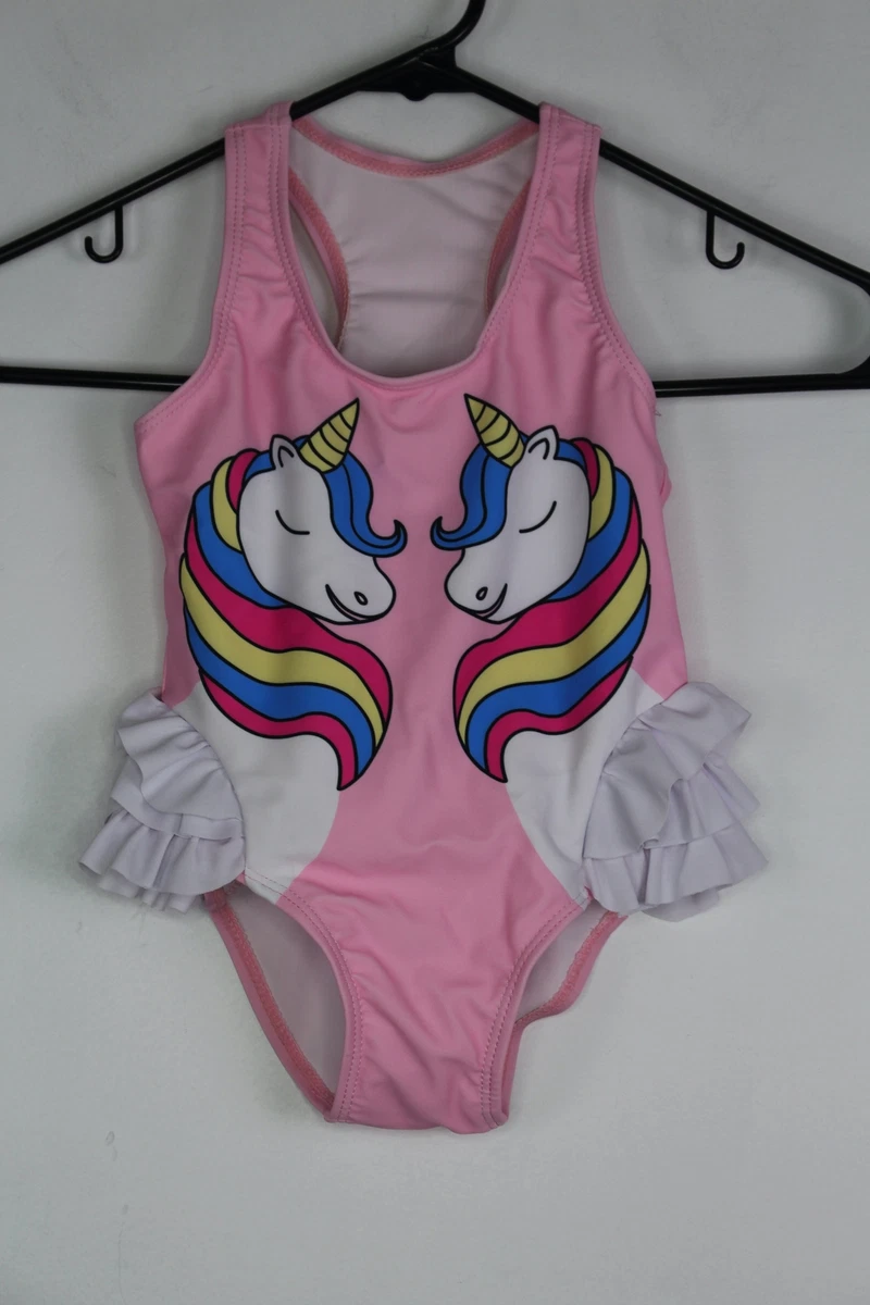 Infants' Baywell Unicorn Swan One-Piece Swimsuit Pink 3Years