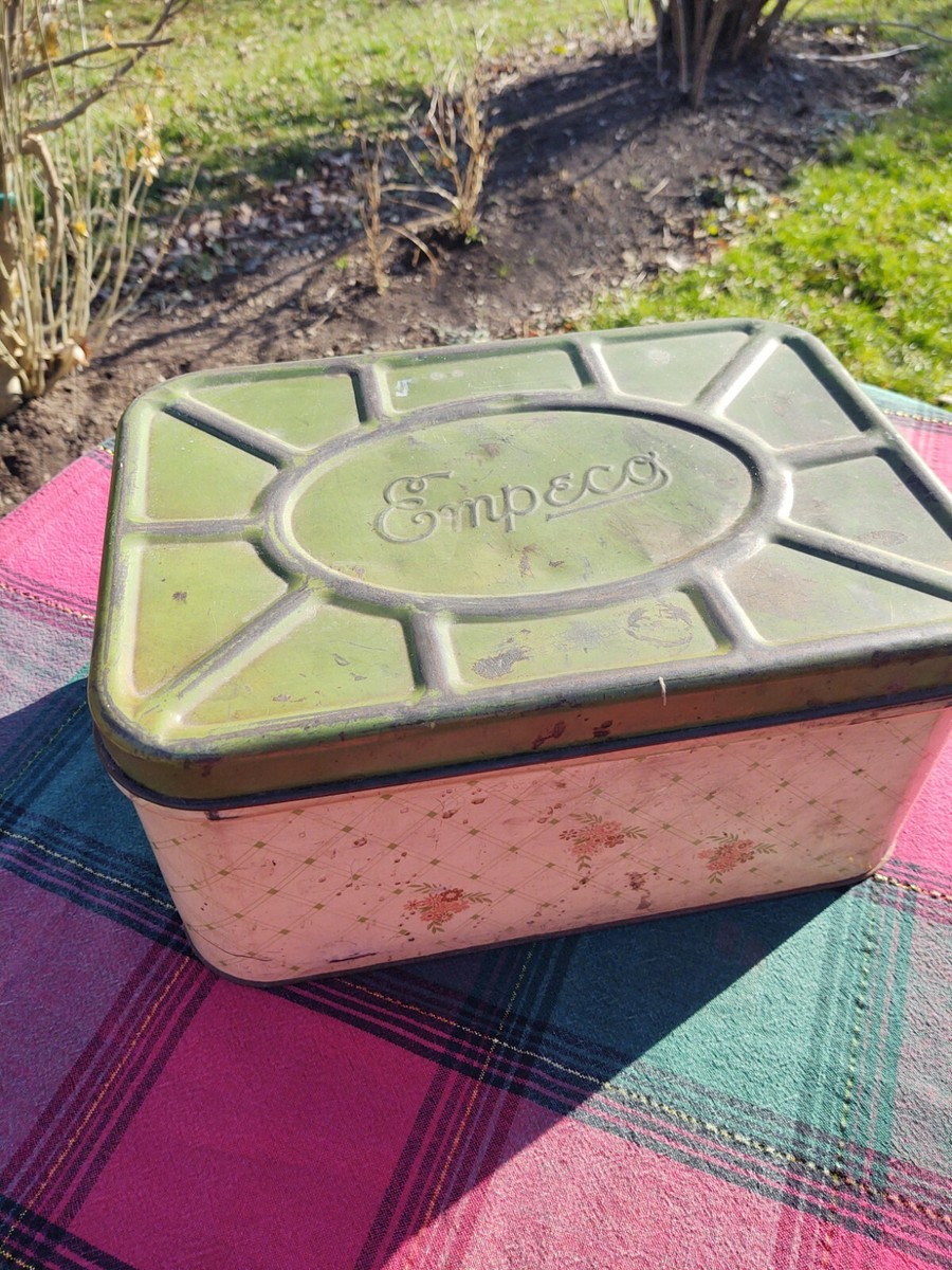 アンティーク＊　EMPECO ティン缶　TIN ケース ボックス　ブレッド缶 Vintage 1940 Empeco Farmhouse Country Tin Bread Box | eBay