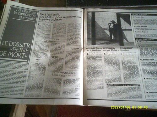 1981 LES NOUVELLES LITTERAIRES DEBAT LA PEINE DE MORT GUILLOTINE - Imagen 5 de 5