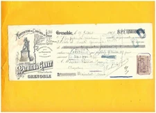 GRENOBLE (38) STRAW HATS FACTORY "MATHIEU & GAVET" Milk in 1900