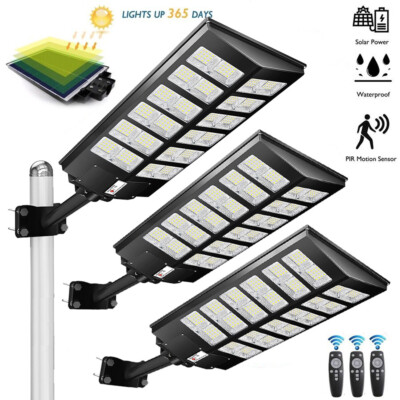 200000LM Solar Street Light Motion Sensor Solar 8000W Lights Dusk to Dawn