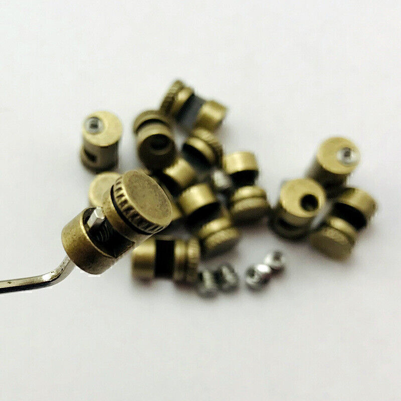 For Buck 110 Knife Screw Push Button 1set Brass Thumb Stud Brass Removal Tools