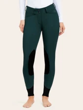 R.J. Classics Gracie Mid Rise Front Zip Breeches - Forest