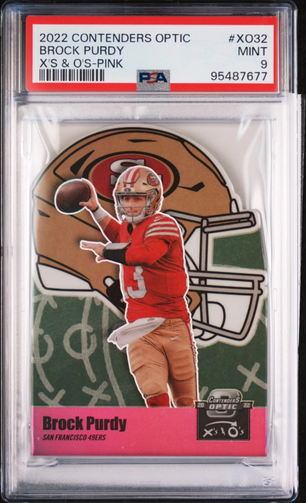 Brock Purdy Panini Contenders Optic X's & O's #XO32 Pink