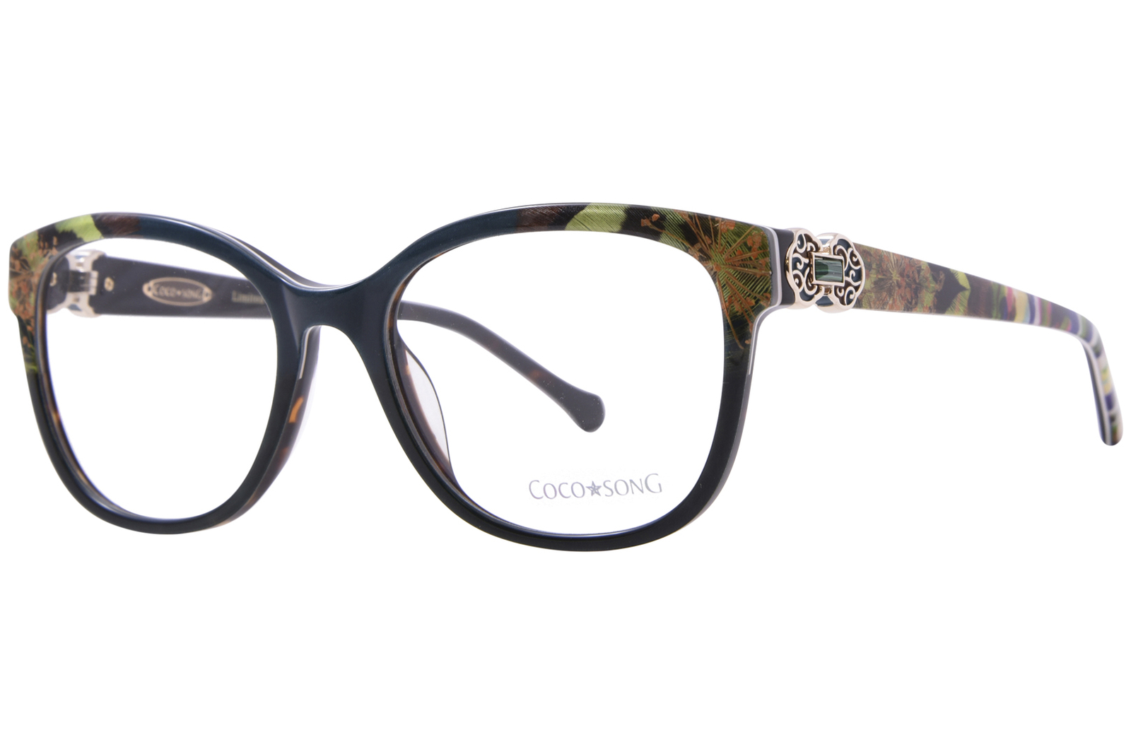 Coco Song Crudelia Love CV278 C4 Eyeglasses Women's Green/Multi Full Rim 53mm