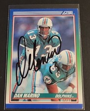  Dan Marino Signed Autographed 1990 Score Football Card JSA Certificate NRMT