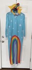 tipsy elves Chasing Rainbow Zip Up Adult One Piece SZ MED COSTUME pajamas NWOT