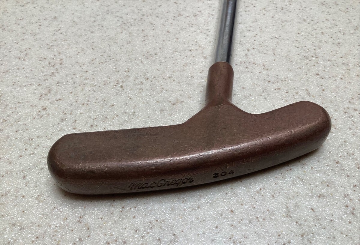 Putter MacGregor Spur Hollowback Vintage - Grip Cuir - 34.5 Pouces - Années 50
