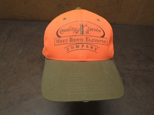 West Bend Elevator Company Quail USA Orange Hunting Deer Bird cap hat