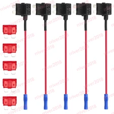 5-25 Sets Add-a-circuit Fuse Holder TAP Adapter 10A Standard ATO ATC Blade Fuse