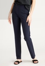 *NWT* Quince TALL -Navy Ultra-Stretch Ponte Straight Leg 4-Pocket Pants-Size Med