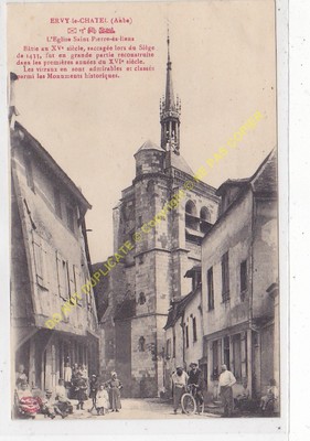 CPA 10130 Ervy Le Chatel Eglise Saint Pierre Très Animé Edit Ca1919