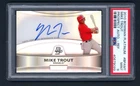 MIKE TROUT 2010 BOWMAN PLATINUM PROSPECT REFRACTOR AUTO ROOKIE CARD PSA 9