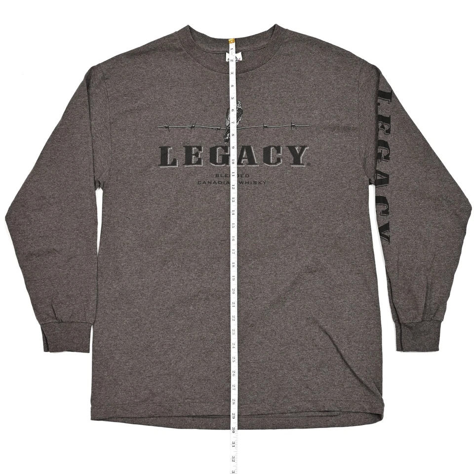 Camiseta grande para hombre Legacy Blended Canadian Whisky manga larga búho alambre de púas Foto 3 de 4