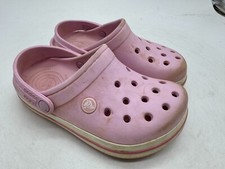 CROCS UNISEX-CHIKLD KIDS CROCBAND COMFORT CLOGS PINK SIZE 2