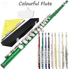 Red Fife Woodwind Instrument 16 Hole C Key Flute Western Concert Cupronickel