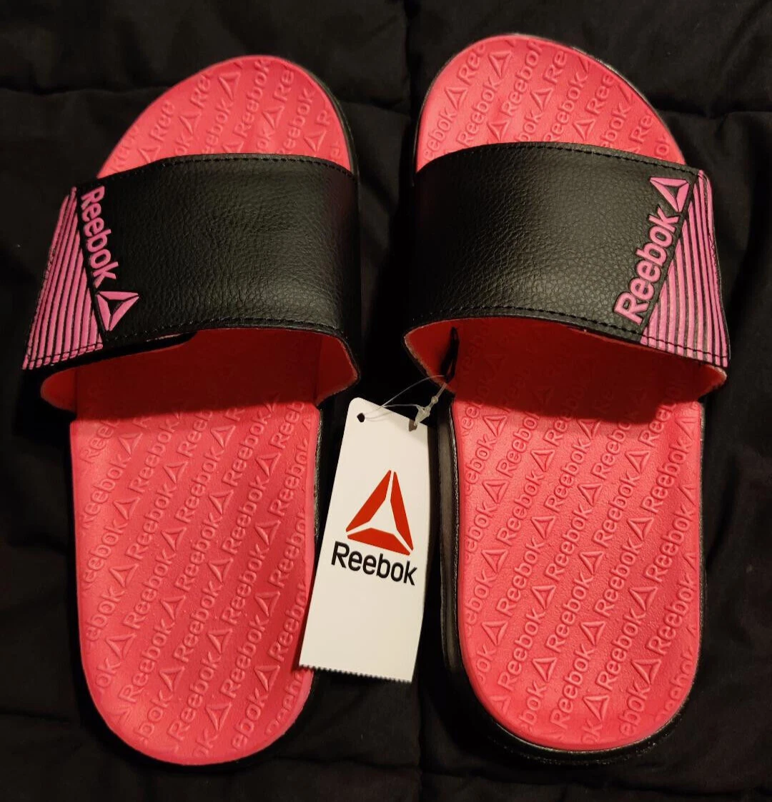 Sandali Reebok bambina nero rosa slide taglia 3