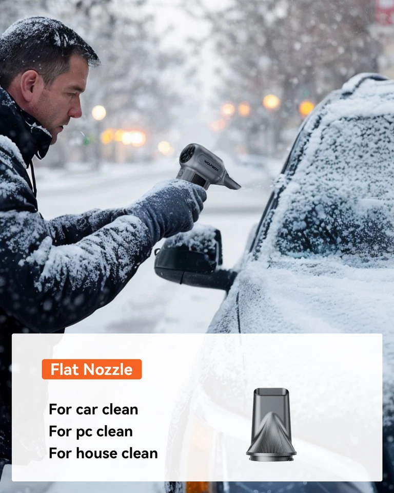 WOLFBOX MF100 Rechargeable Air Duster Cleaner 150000RPM 3-Gear Cordless for PC - Image 4 of 4