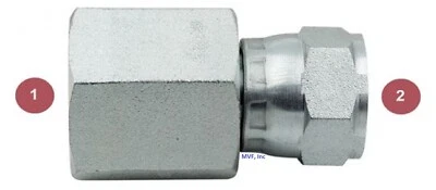 OMI 3/8" Female NPTF X 3/8" Female JIC Swivel Pipe to Flare Adapter 6506-06-06