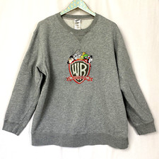 Vintage Warner Bros Sweatshirt Men Large Taz Bugs Bunny Sylvester Marvin Martian