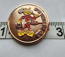 IBEW Local Brotherhood Copper Reddy Kilowatt Drag- Challenge Coin