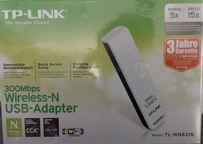 TP-link 300 Mbps Wireless N USB Adapter Neu OVP Model TL-WN821N V2 FREI HAUS TIP