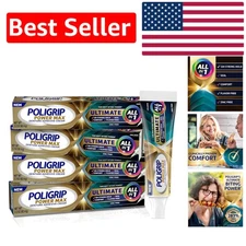 Comfortable Denture Adhesive Cream with Precision Nozzle - 4 Tubes of 2.2 oz