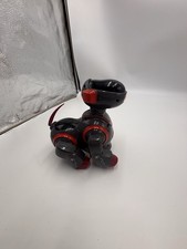 Interactive RC Smart Robot Dog Toy Gray Red Lights Sounds Moving Wheels
