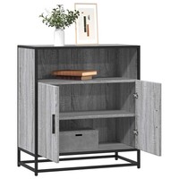 Modernes Sideboard Sonoma Grau 68 X 35 X 76 Cm Holzwerkstoff