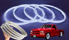 4PCS 15.5" Double Row Double-Sided Cold White Wheel Rim Lights - Bluetooth Co...