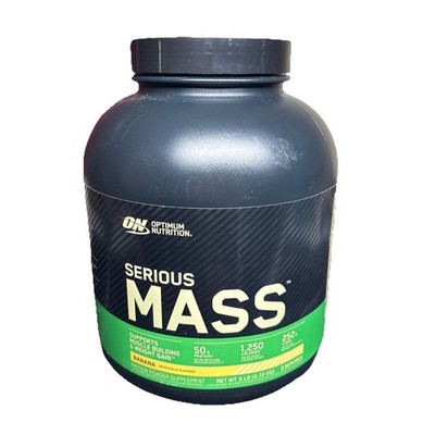 Optimum Nutrition Serious Mass Gainer Protein Powder, Banana, 6 lbs, Exp. 10/27