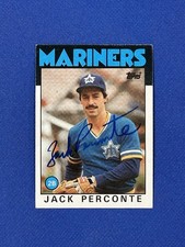 Jack Perconte Seattle Mariners 1986 Topps AUTOGRAPH Signed Baseball auto #146 M