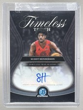 Scoot Henderson 2025 Bowman #TTA-SH Timeless Touch Signatures Chrome Auto