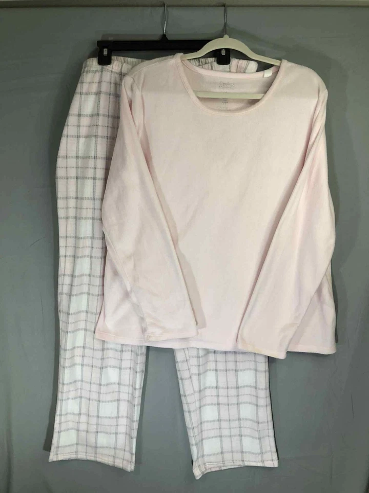 Croft & Barrow Pink Faux Fur Pajama Set sz XL Soft No Harmful Substances *Read* - Image 2 of 4