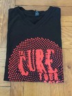 Vintage The Cure 2016 T-shirt Medium Black V-Neck Goth Robert Smith Women NEW.