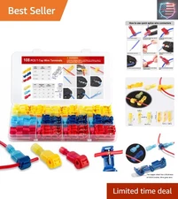 54-Piece T-Tap Wire Connectors Kit - Quick Splice, Self-Stripping, Durable Nylon