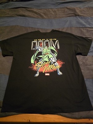 Marvel Doctor Doom size XL T-shirt Black. Double Side Graphics. 